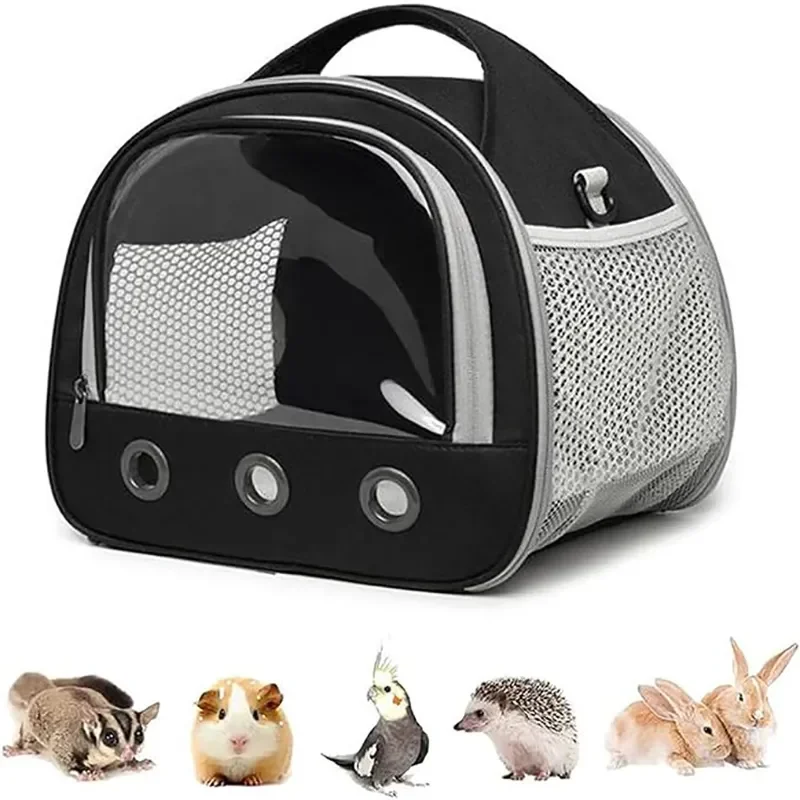 Portable Small Animal Carrier Bag Guinea Pig Carrier Cage Pet Carrier for Hamster Hedgehog Parrots Rat and Other Small Animals