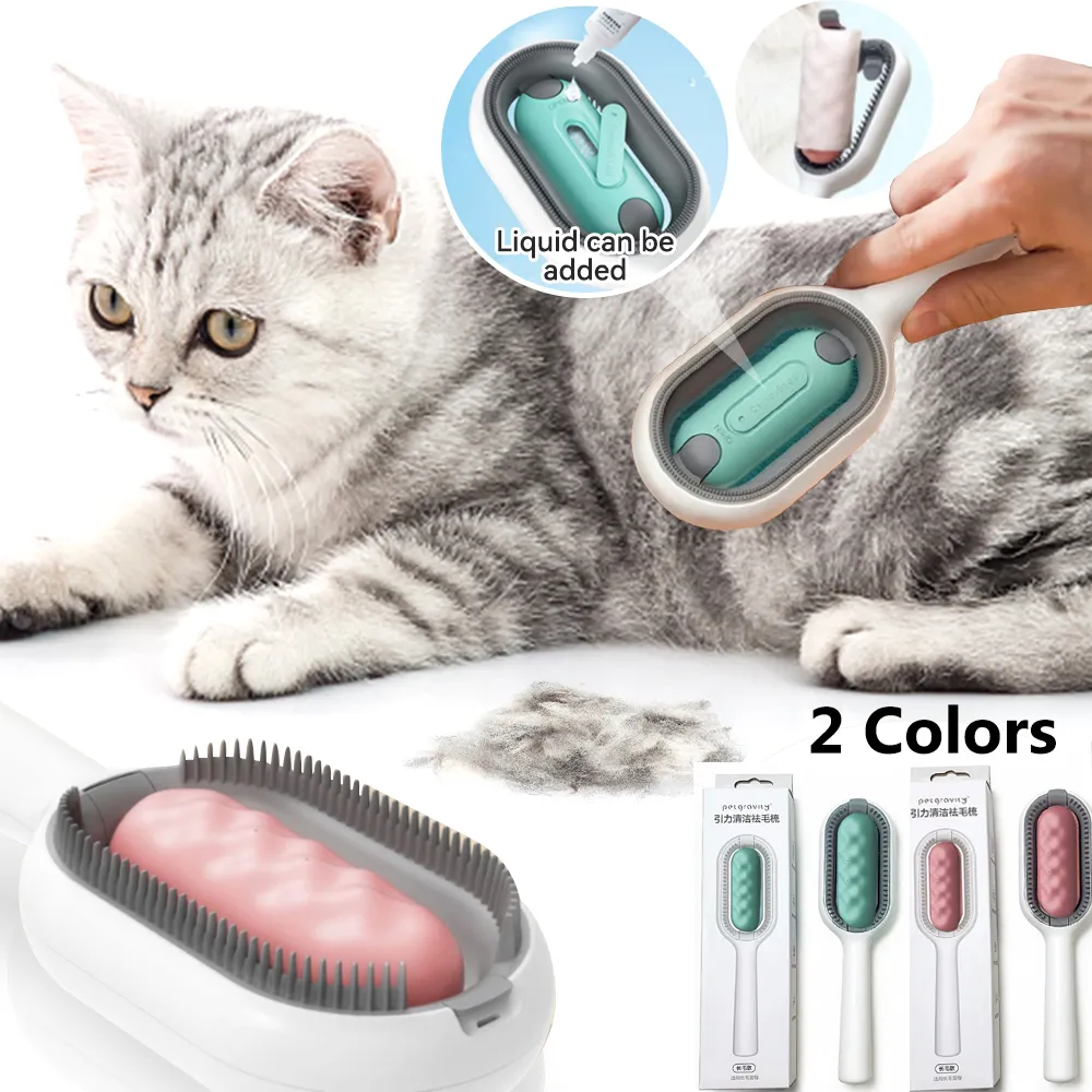 Creative Update Cat Dog Grooming Comb with Water Tank Double Sided Hair Removal Brush Kitten Pet Supplies Accessories