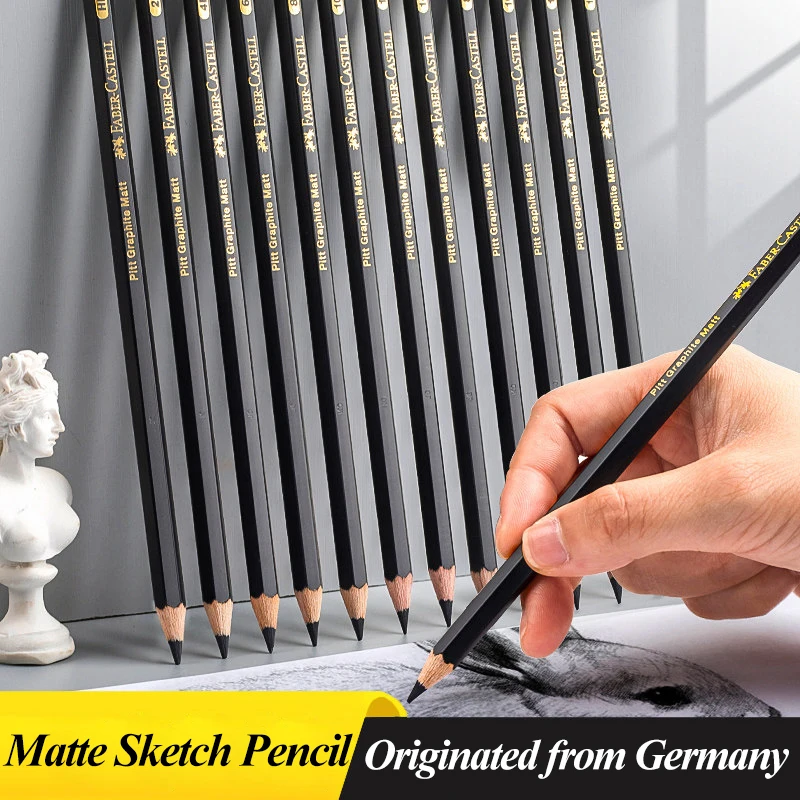 Faber-Castell Matte Sketch Pencil Art Graphite Pencils For Painting Writing Shading Sketch Black Lead Design Pencils Supplies