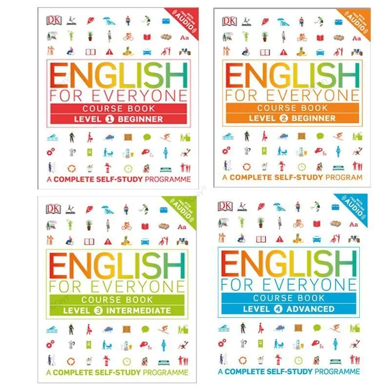 DK English for Everyone Course Kids Learning Book Complete Self-Study Programme Level 1-4
