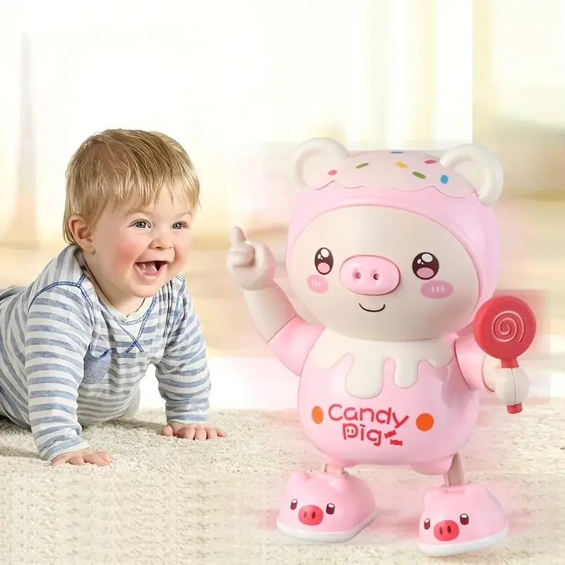 Baby Dancing Pig Toy Kawaii Electronic Pets With Swing Light Music Educational Toys For Boys Girls Birthday Christmas Gift